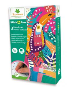 *** STICK'N FUN - 3 MINI MOSAÏQUES - OISEAUX EXOTIQUES